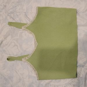 Light green lace tank top